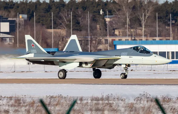 Picture fighter, the airfield, T-50, multipurpose, PAK FA