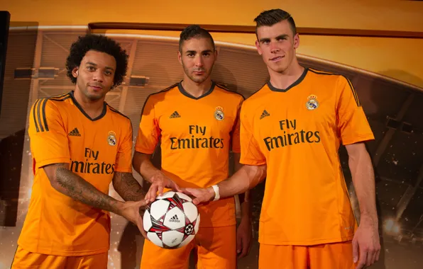 Picture the ball, photoshoot, real Madrid, marcelo, benzema, bale, guest form