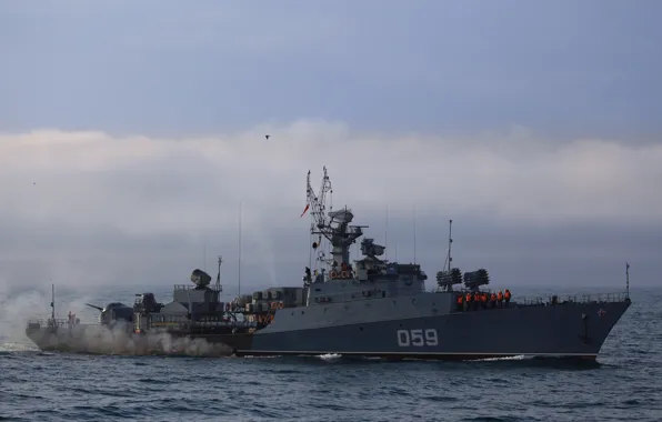 Picture ship, Navy, anti-submarine, small, The Black Sea Fleet, &quot;Albatross&quot;, MPK, &quot;Alexandrowicz&quot;