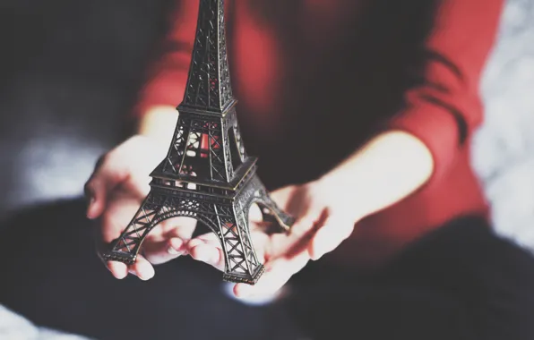 Picture Eiffel tower, hands, figure