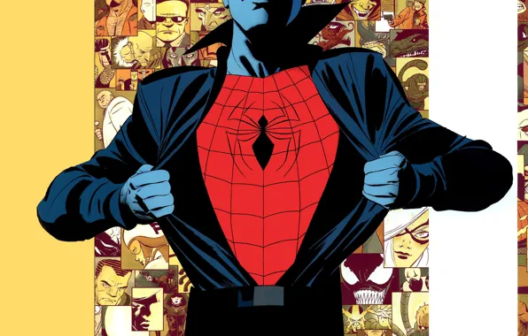 Picture collage, pictures, shirt, superhero, characters, comic, Marvel Comics, Spider-Man, Peter Parker, Peter Parker, Spider-Man, Marvel