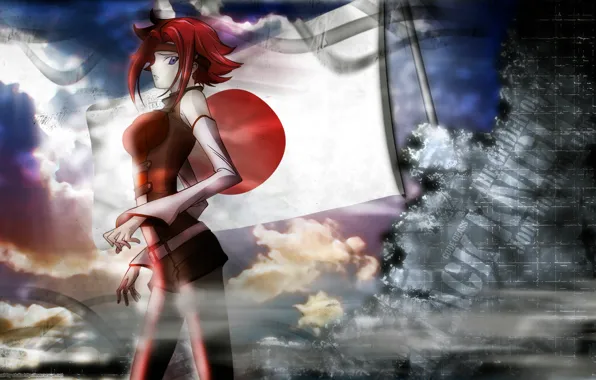 Picture Japan, flag, Code Geass, japan, Karen