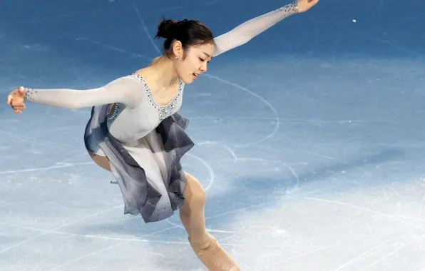 Picture girl, figure, Yuna, Nice, Kim, Skating, Corea, Olimpic