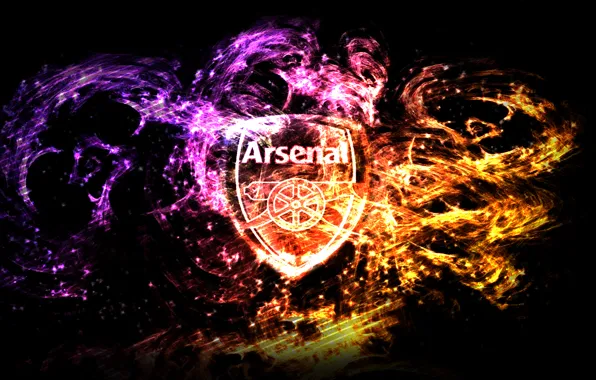 Picture purple, orange, red, Logo, Arsenal, Magic
