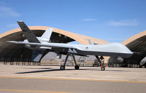 Picture the airfield, UNITED STATES AIR FORCE, UAV, Reaper, Air Force Base, Creech, MQ-9