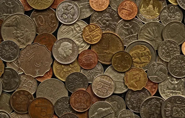 Picture macro, money, texture, coins