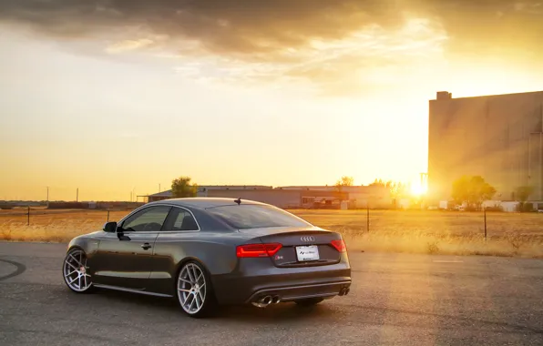 Picture sunset, Audi, Audi, coupe, sports car