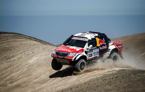Picture the sky, Sand, Dust, Toyota, Rally, Dakar, Toyota, The front