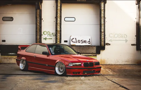Picture auto, tuning, BMW, BMW, red, red, tuning, E36