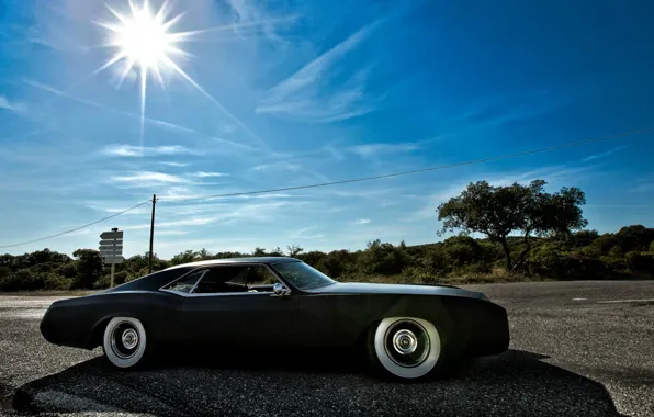 Picture black, Matt, Buick, profile, 1966, Riviera, Riviera, Buick, hardtop, two-door