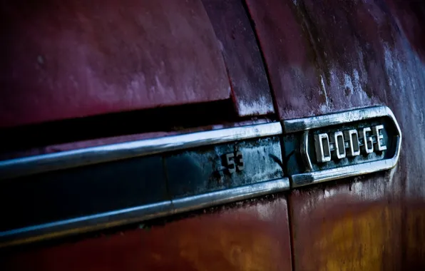 Picture car, logo, old, rust