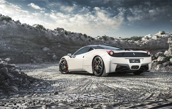 Picture Ferrari, Ferrari, 458, White, Italia