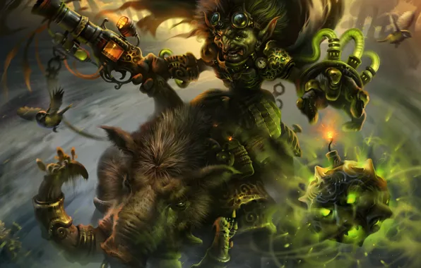 Picture toxic, boar, Warcraft, bomber, goblin, Goblins vs Gnomes, Hearthstone: Heroes of Warcraft