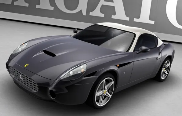 Picture auto, grey, Ferrari 575