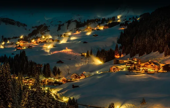 Picture snow, home, Alps
