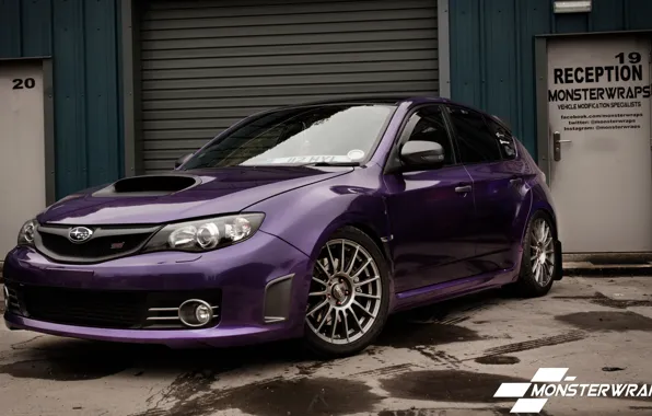 Picture Subaru, Impreza, WRX, STI, purple, wrap, Gloss