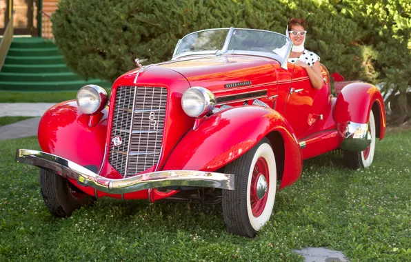 Picture retro, classic, the front, 1935, Speedster, Auburn Boattail, 851
