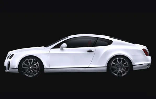 Picture Bentley, Continental, White, Machine, Bentley, Coupe, Side view