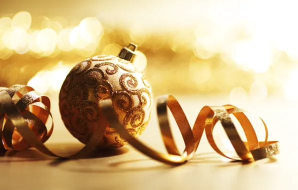 Picture glass, photo, gold, mood, holiday, balls, Wallpaper, New year, picture, Christmas decorations