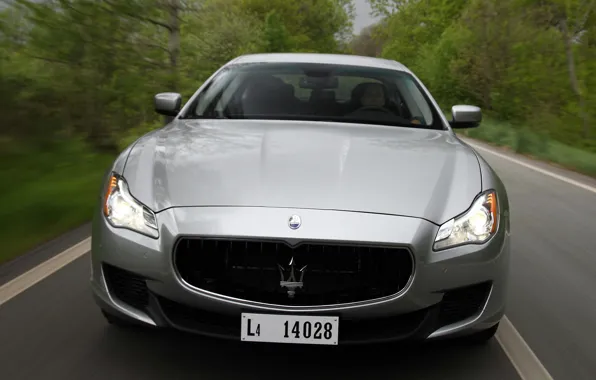 Picture machine, lights, Maserati, the hood, Quattroporte S, the front