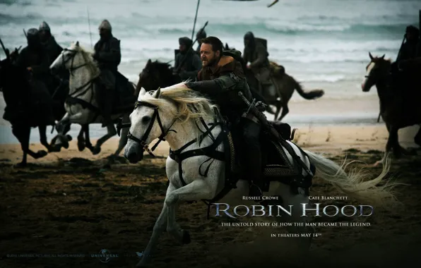 Picture Cate Blanchett, the movie Robin hood, actors Russell Crowe