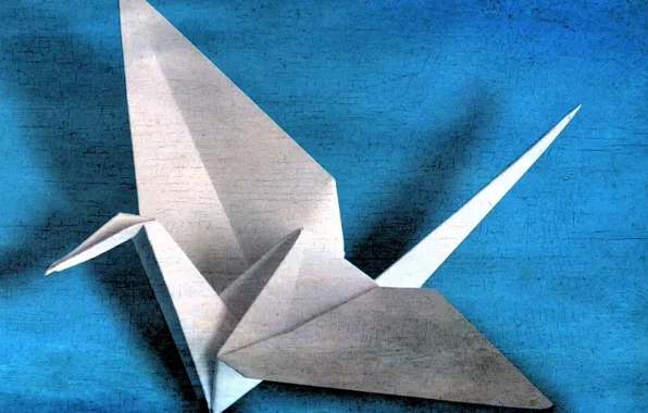 Picture style, paper, crane, origami