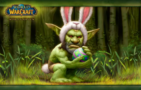 Picture egg, hare, Easter, World of warcraft, Orc