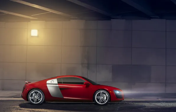 Picture Audi, red, side, Supercar 4.2
