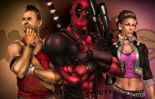 Picture THQ, Deadpool, fan art, Shaundi, Saints Row: The Third, Far Cry 3, Ubisoft Montreal, Wade …