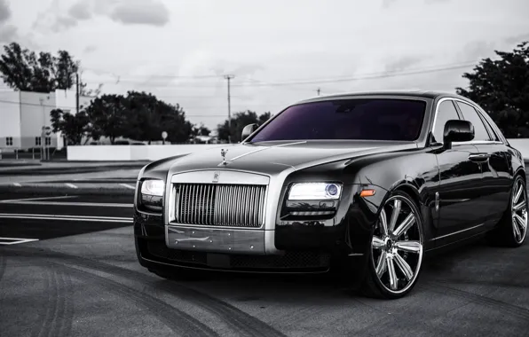 Picture black, Rolls Royce, Ghost, black, rolls Royce