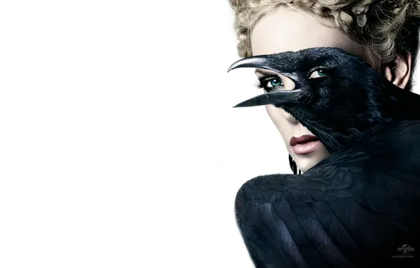 Picture face, Raven, Charlize Theron, Snow White and the Huntsman, Snow white and the huntsman