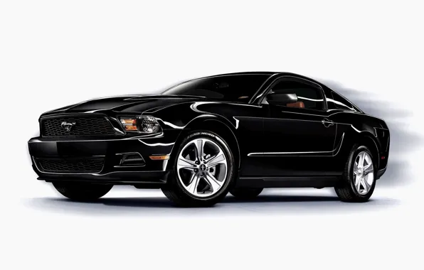 Picture background, black, mustang v6