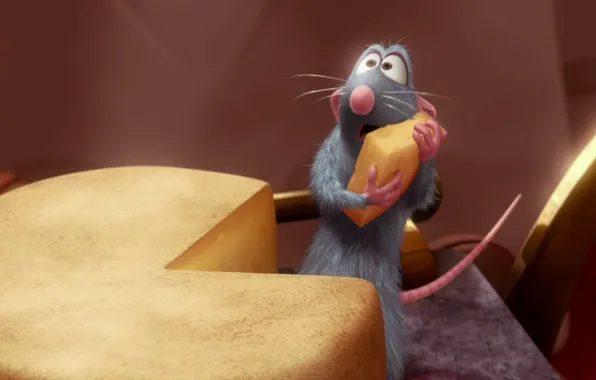 Picture cartoon, Ratatouille, mouse, cheese
