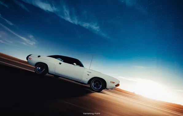 Picture Dodge, dodge challenger, in motion, muscle car, vanishing point