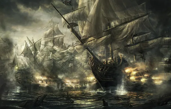 Picture Empire: Total war, Britain, The battle, Sailboats
