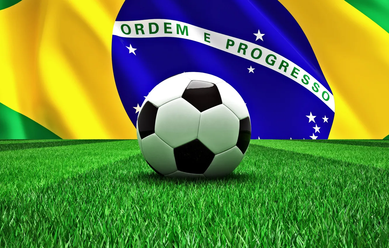 Wallpaper football, the ball, Brazil, football, flag, world Cup, World Cup,  Brasil, FIFA, 2014 images for desktop, section спорт - download