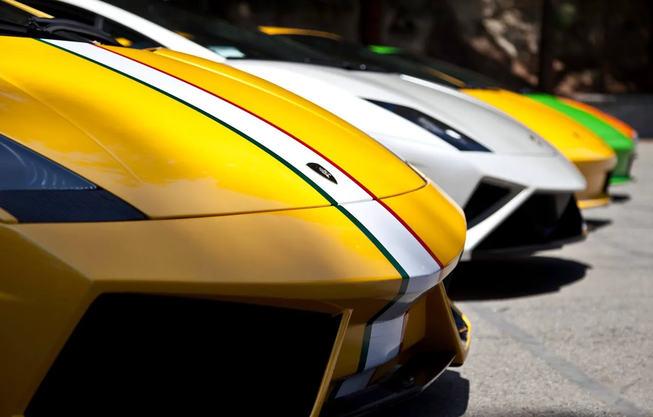 Photo wallpaper car, Lamborghini, Gallardo, the front