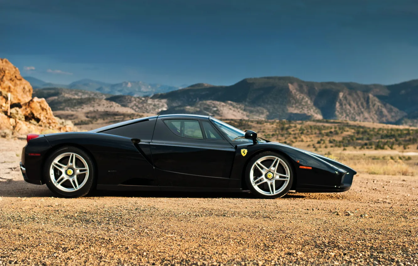 Photo wallpaper supercar, black, Ferrari Enzo, rechange, Ferrari what Enzo's info