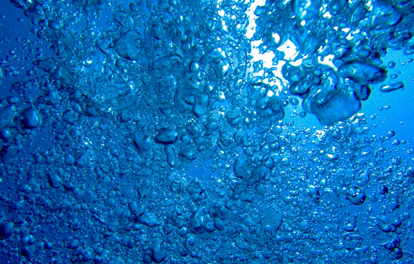 Photo wallpaper sea, water, bubbles