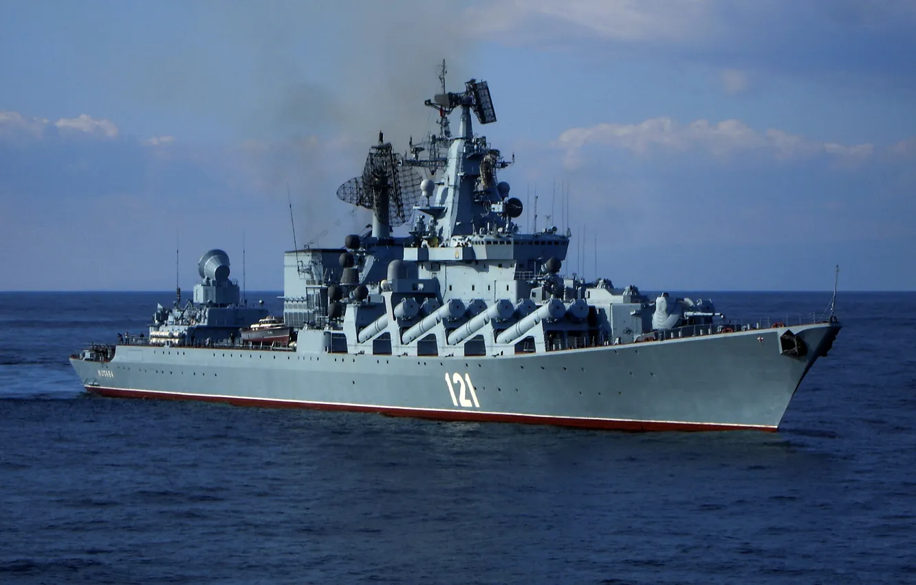 Photo wallpaper Navy, cruiser, rocket, Guards, &quot;Moscow&quot;, The Black Sea Fleet, the project 1164