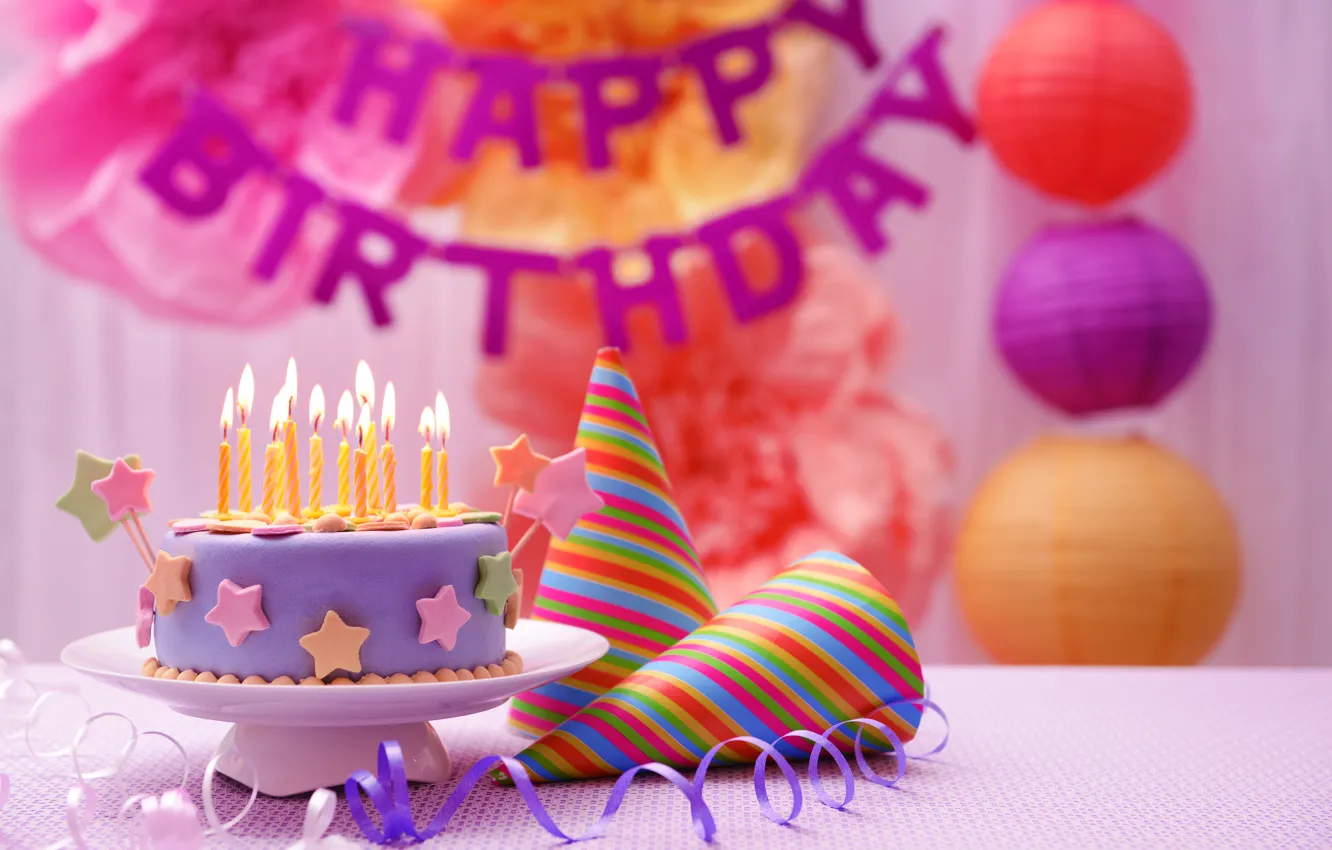 Wallpaper candles, cake, cake, sweet, decoration, Happy, Birthday, Birthday  images for desktop, section праздники - download