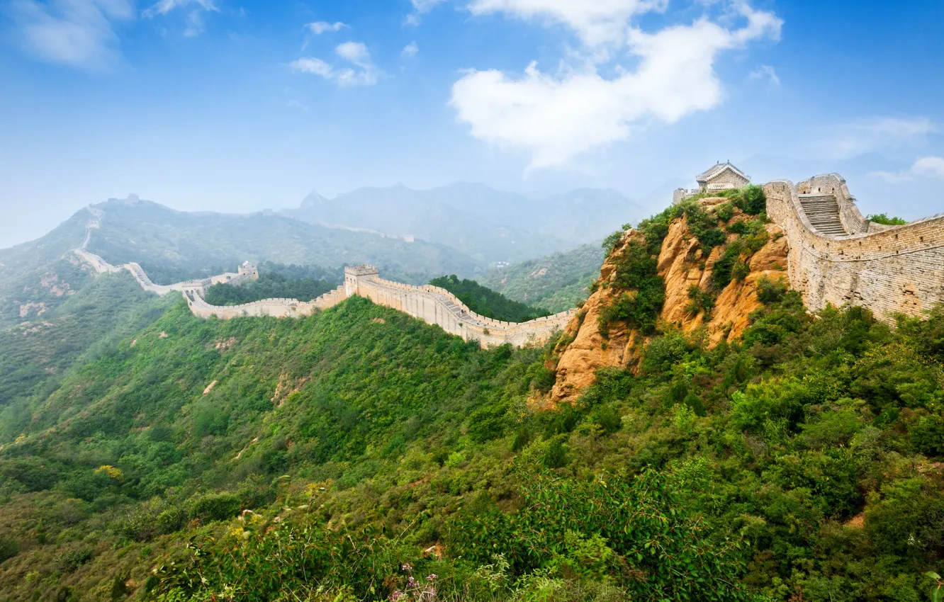 Wallpaper The sky, Mountains, Grass, China, Landscape, The Great Wall Of  China, Great Wall Beijing images for desktop, section природа - download