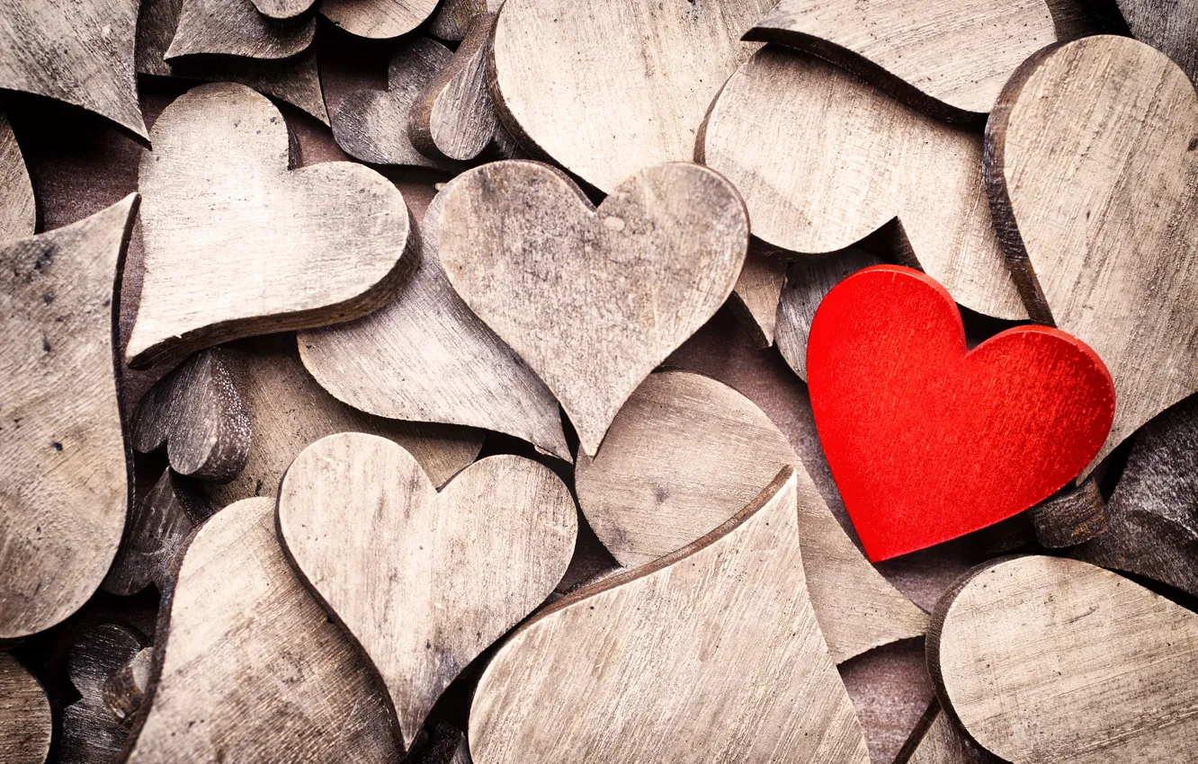 Photo wallpaper love, heart, heart, love, heart, hearts, wooden, wooden