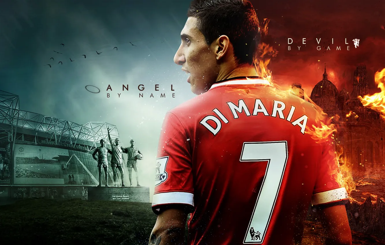 Wallpaper the devil, player, Real Madrid, Real Madrid, Manchester United,  Manchester United, Mary, Di Maria images for desktop, section спорт -  download