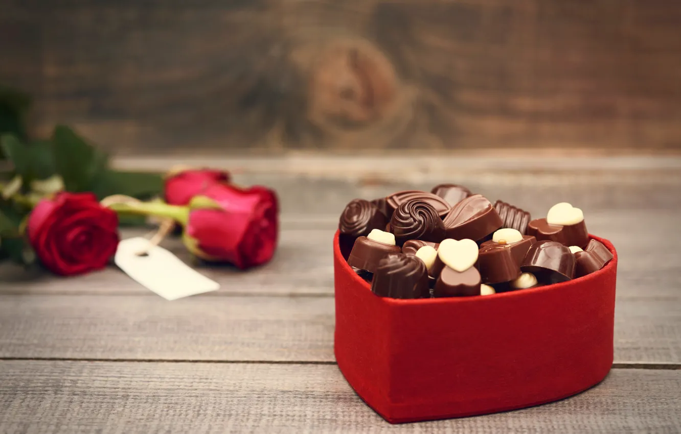 Wallpaper love, flowers, holiday, heart, chocolate, roses, bouquet, candy,  red, love, rose, photography, heart, photo, flowers, romantic images for  desktop, section праздники - download