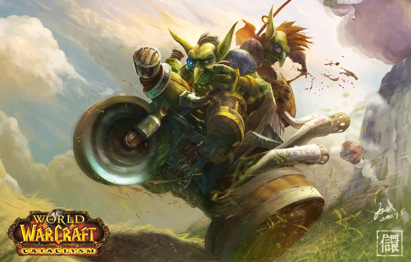 Wallpaper wheel, WoW, World of Warcraft, goblins, the cart images for  desktop, section игры - download