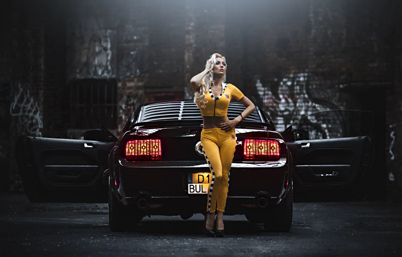 Wallpaper machine, auto, Mustang, Ford, blonde, Ford Mustang images for  desktop, section девушки - download