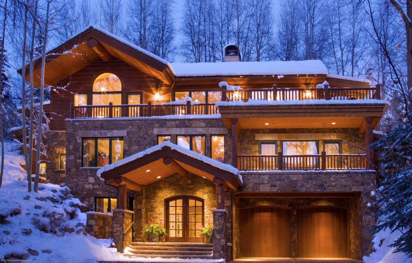 Wallpaper winter, the city, house, Villa, Colorado, Aspen images for  desktop, section город - download