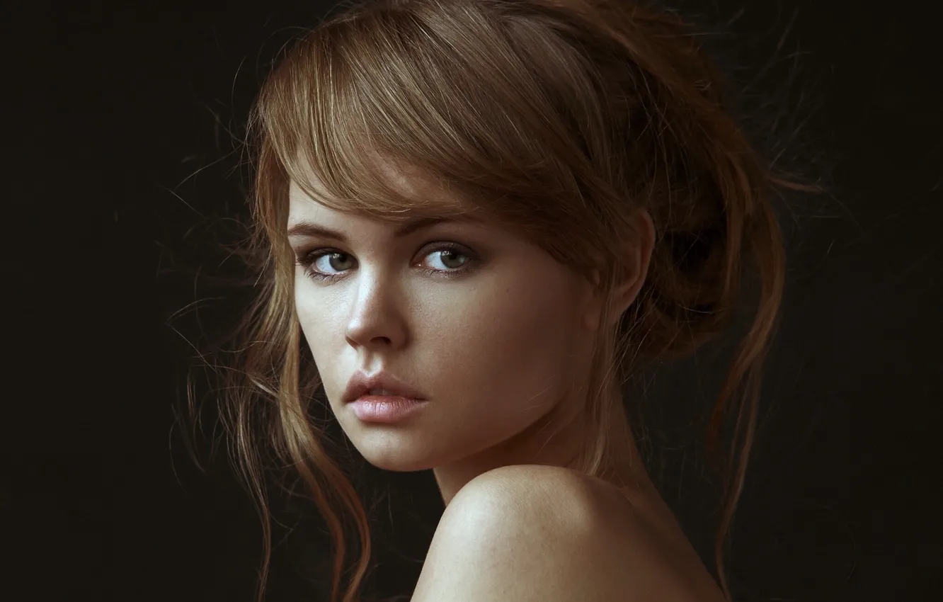 Photo wallpaper look, girl, face, model, makeup, Anastasia Shcheglova
