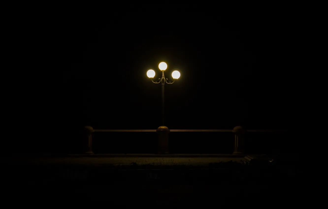 Photo wallpaper light, night, street, minimalism, lantern, minimalism, night, lamp